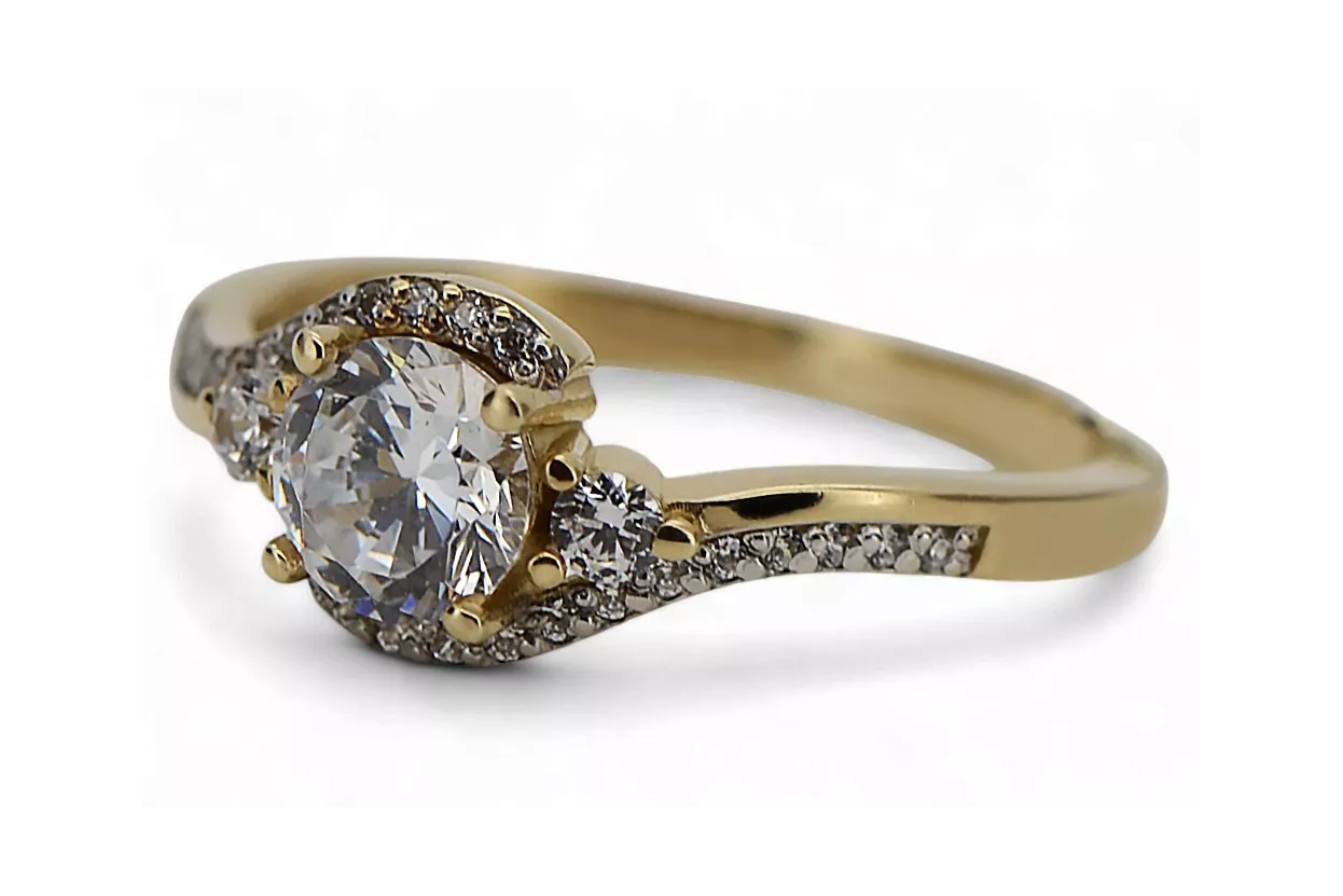 Rose soviétique russe rose 14k 585 bague vintage en or vrn001