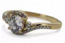 Rose soviétique russe rose 14k 585 bague vintage en or vrn001