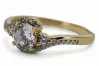 Yellow 14k 585 gold Fantazy zircon lady ring crc023y