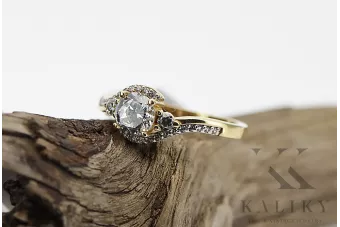 الروسية السوفيتية ارتفع الوردي 14k 585 الذهب خمر الدائري VRN001