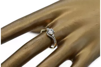 Rusijos sovietinė rožinė rožinė 14k 585 aukso derliaus žiedas vrn001