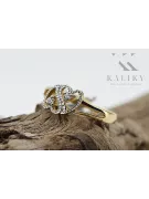 Rose soviétique russe rose 14k 585 bague vintage en or vrn001