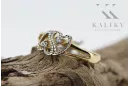 Rose soviétique russe rose 14k 585 bague vintage en or vrn001