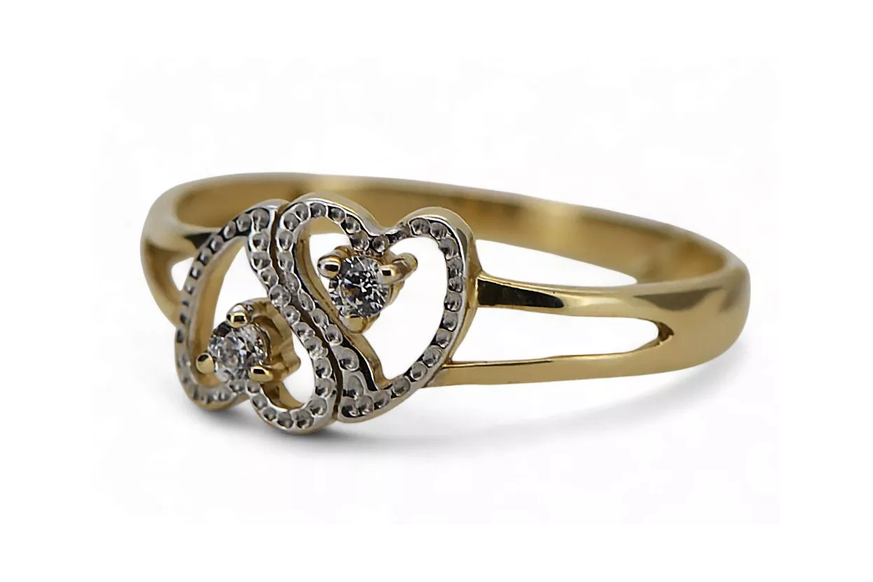 Rose soviétique russe rose 14k 585 bague vintage en or vrn001