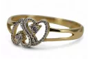 Rose soviétique russe rose 14k 585 bague vintage en or vrn001