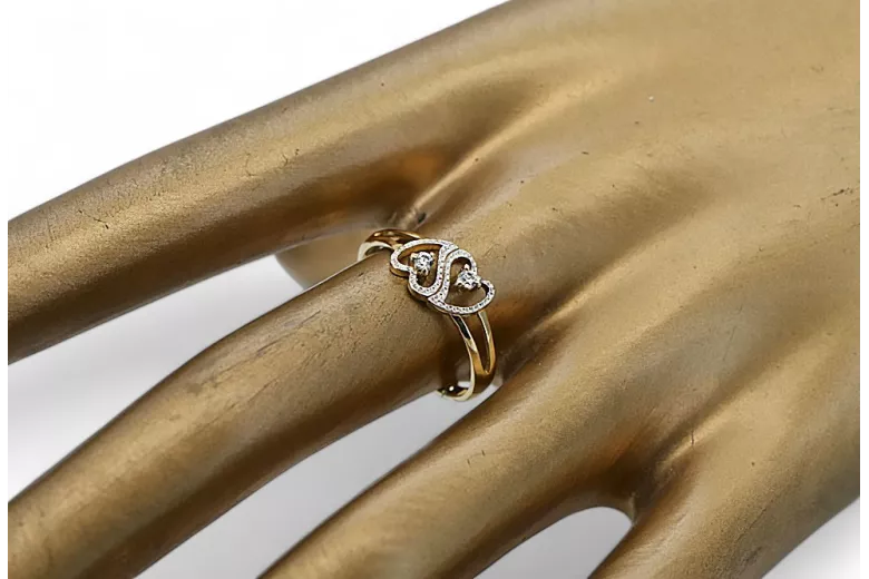 Russian Soviet rose pink 14k 585 gold Vintage ring vrn001