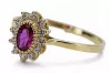 Yellow 14k 585 gold Fantazy crimson ring crc024y