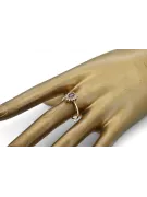 Російська рада Рожева рожева 14k 585 золота старовинне кільце Vrn001