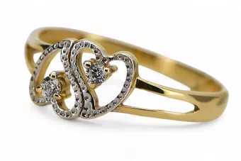 Amarillo 14k 585 oro Fantazy zircon dama anillo crc022yw