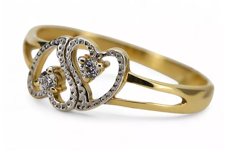 Ruso soviético rosa rosa 14k 585 oro Vintage anillo vrn001