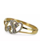 Ruso soviético rosa rosa 14k 585 oro Vintage anillo vrn001