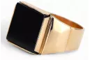 Russian rose Soviet Vintage Antique gold jewelry man's Onyx ring signet jewelry