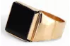 Men's signet ring in red rose 14k 585 gold with onyx vsc003r Vintage Russian Soviet style