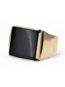 Russische Rose Sowjetische Weinlese Antique Gold Schmuck Mann Onyx Ring Signet Schmuck