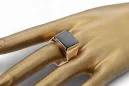 Russian rose Soviet Vintage Antique gold jewelry man's Onyx ring signet jewelry