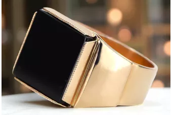 روز الروسية السوفيتية خمر العتيقة الذهب والمجوهرات الرجل العقيق الدائري signet المجوهرات