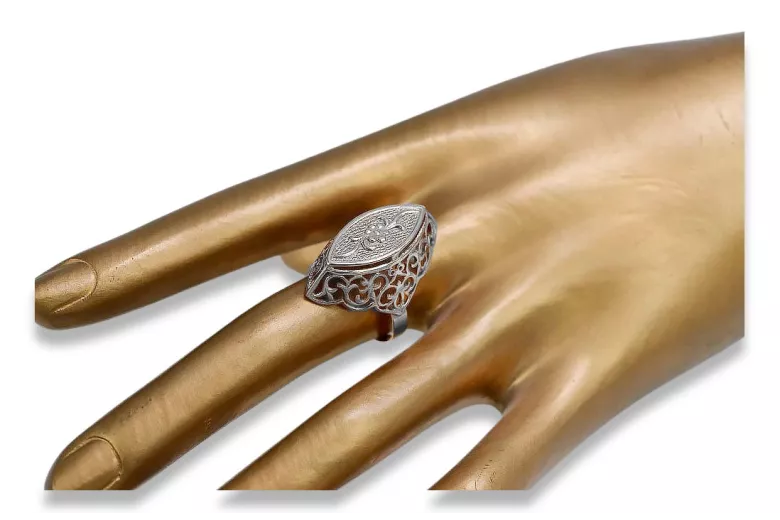 Ruso soviético rosa rosa 14k 585 oro vintage anillo VRN016
