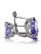 Silver 925 Alexandrite earrings vec021s Russian Soviet Vintage style