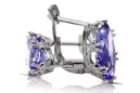 Silver 925 Alexandrite earrings vec021s Russian Soviet Vintage style