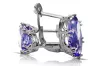 Silver 925 Alexandrite earrings vec021s Russian Soviet Vintage style