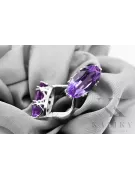 Silver 925 Alexandrite Boucles d'oreilles VEC021S Russe Soviétique Vintage Style