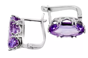 Silver 925 Alexandrite earrings vec021s Russian Soviet Vintage style