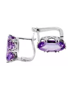 Silver 925 Alexandrite earrings vec021s Russian Soviet Vintage style