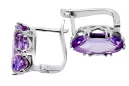 Silver 925 Alexandrite earrings vec021s Russian Soviet Vintage style