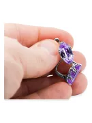 Silver 925 Alexandrite Boucles d'oreilles VEC021S Russe Soviétique Vintage Style