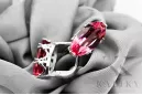 Ohrringe Rubinrot Sterling Silber 925 Vintage Schmuck vec021s