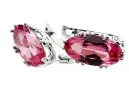 Sterling silver 925 Ruby Earrings Vintage Jewlery vec021s