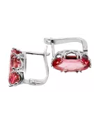 Sterling silver 925 Ruby Earrings Vintage Jewlery vec021s