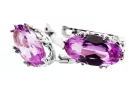 Vintage Earrings Amethyst Sterling silver 925 vec021s