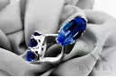 Vintage craft Earrings Sapphire Sterling silver 925 vec021s