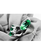 Sterling silver 925 Emerald Earrings Vintage Jewlery vec021s