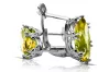 Sterling silver 925 Yellow Peridot Earrings Vintage Jewlery vec021s