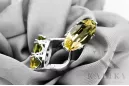 Sterling silver 925 Yellow Peridot Earrings Vintage Jewlery vec021s