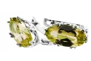 Plata de ley 925 Peridoto amarillo Pendientes Estilo vintage vec021s