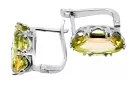 Bijoux vintage Des boucles d'oreilles Péridot jaune Argent sterling 925 vec021s