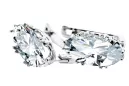 Zircon Sterling silver 925 Earrings Vintage style vec021s
