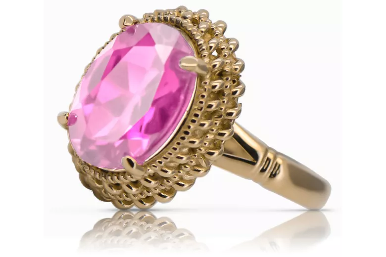Inel sovietic rusesc din aur 585 trandafir 14k alexandrit rubin smarald safir zircon vrc014