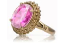 Inel sovietic rusesc din aur 585 trandafir 14k alexandrit rubin smarald safir zircon vrc014