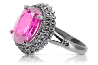 Russische sowjetische Rose 14 Karat 585 Gold Alexandrit Rubin Smaragd Saphir Zirkon Ring vrc014