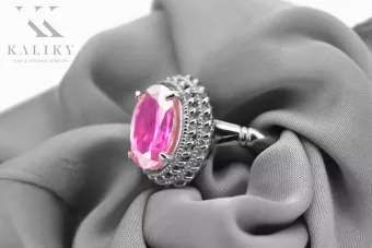 Russische sowjetische Rose 14 Karat 585 Gold Alexandrit Rubin Smaragd Saphir Zirkon Ring vrc014