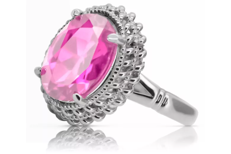 Ruso soviético rosa 14k 585 oro Alejandrita Rubí Esmeralda Zafiro Circón anillo vrc014