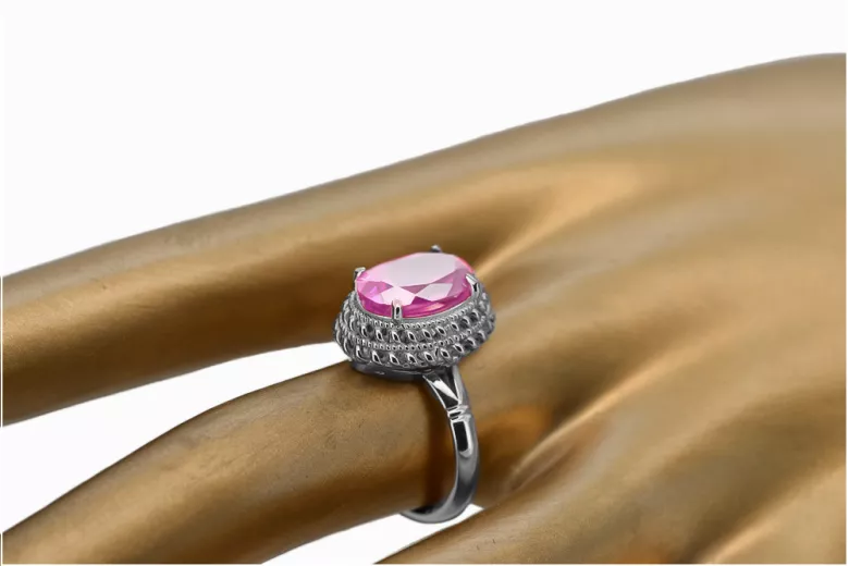 Inel sovietic rusesc din aur 585 trandafir 14k alexandrit rubin smarald safir zircon vrc014