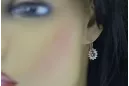 Rose pink 14 gold 585 Alexandrite earrings cec026r Russian Soviet Vintage style