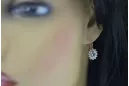 14K Rose gold Aquamarine Earrings Vintage craft cec026r