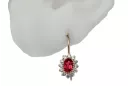 Rubin Aur roz 14K Cercei Vintage bijuterii cec026r