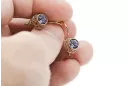 Original Vintage 14K Rose Gold Alexandrite Earrings Vintage Jewlery vec117r